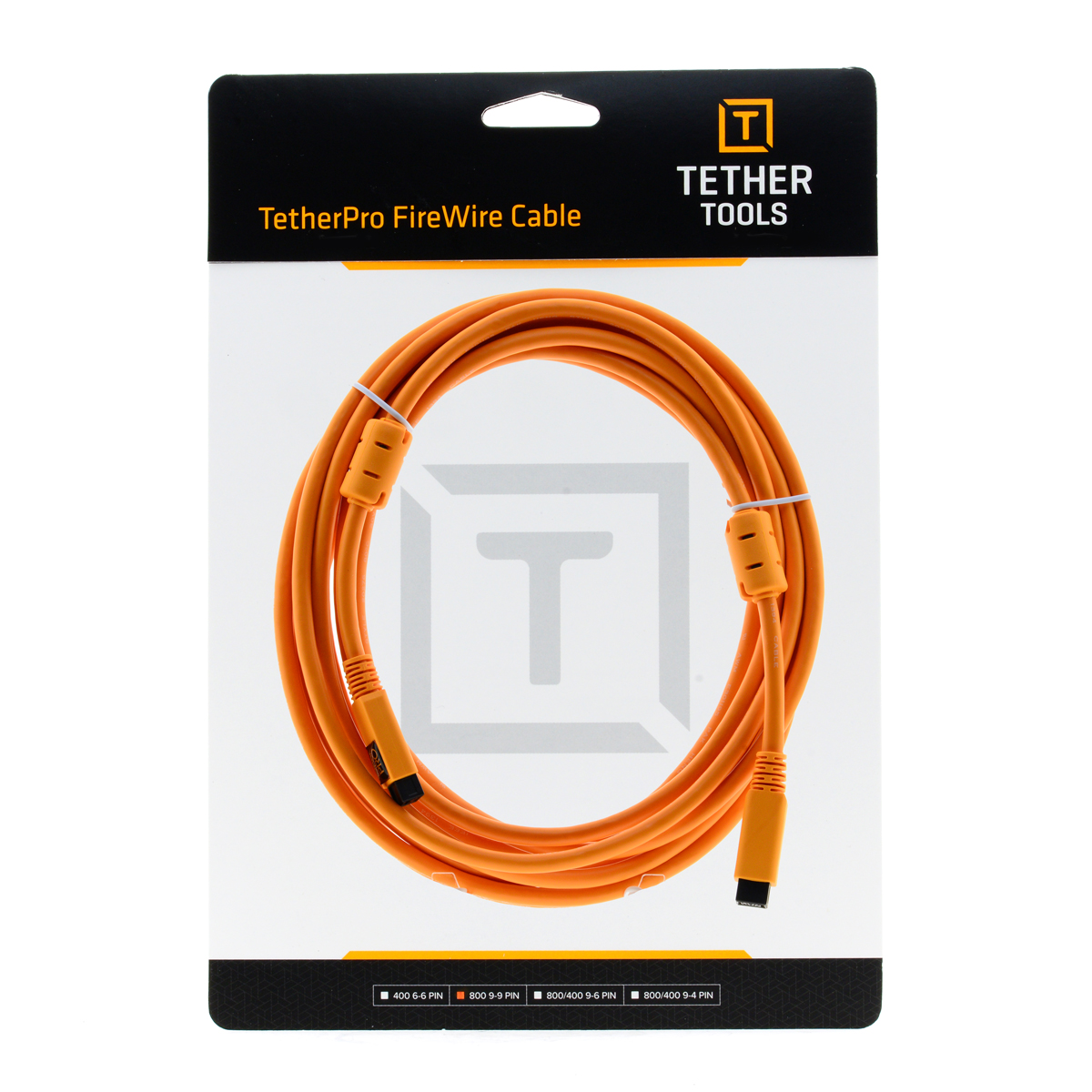 Кабель Tether Tools TetherPro FireWire 800 9-Pin to 9-Pin 4.6m Orange