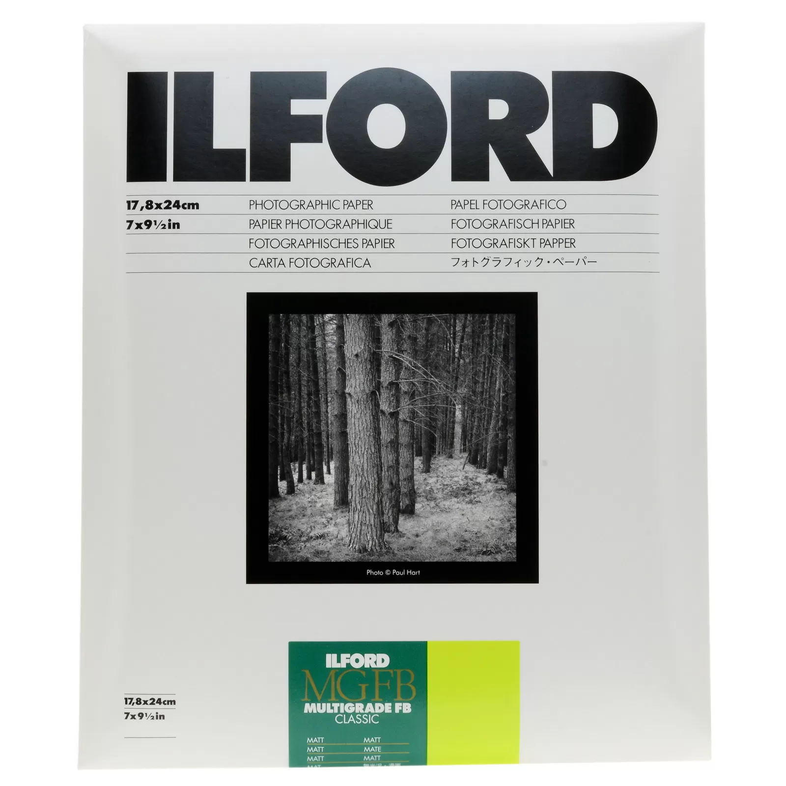 Фотобумага Ilford MGFB Classic 5K 17,8x24/100 листов матовая