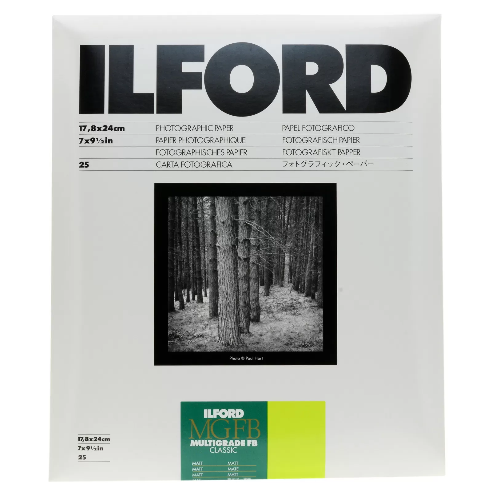 Фотобумага Ilford MGFB Classic 5K 17,8x24/25 листов матовая