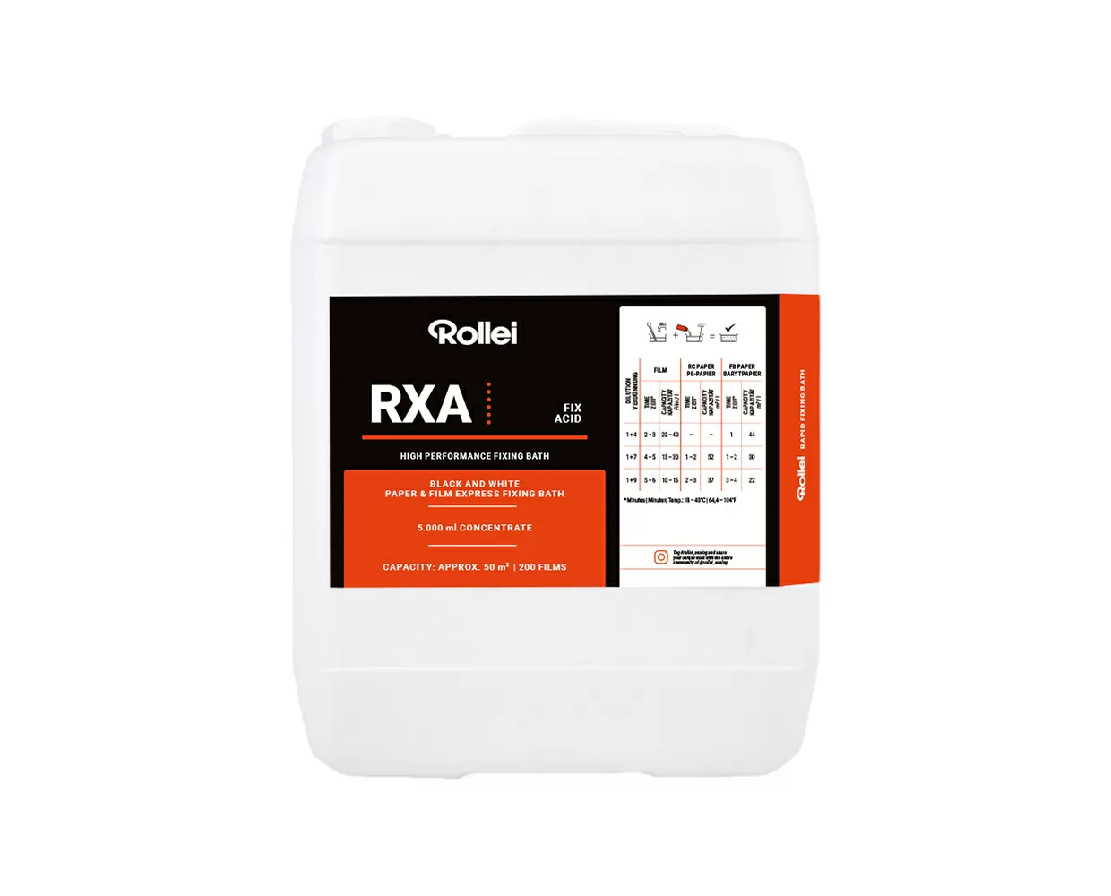 Фотохимия Rollei RXA Fix Acid 5 литров фиксаж